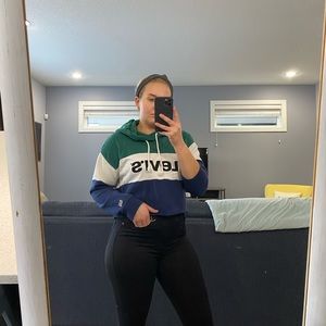 RETRO SLIGHT CROP LEVI HOODIE